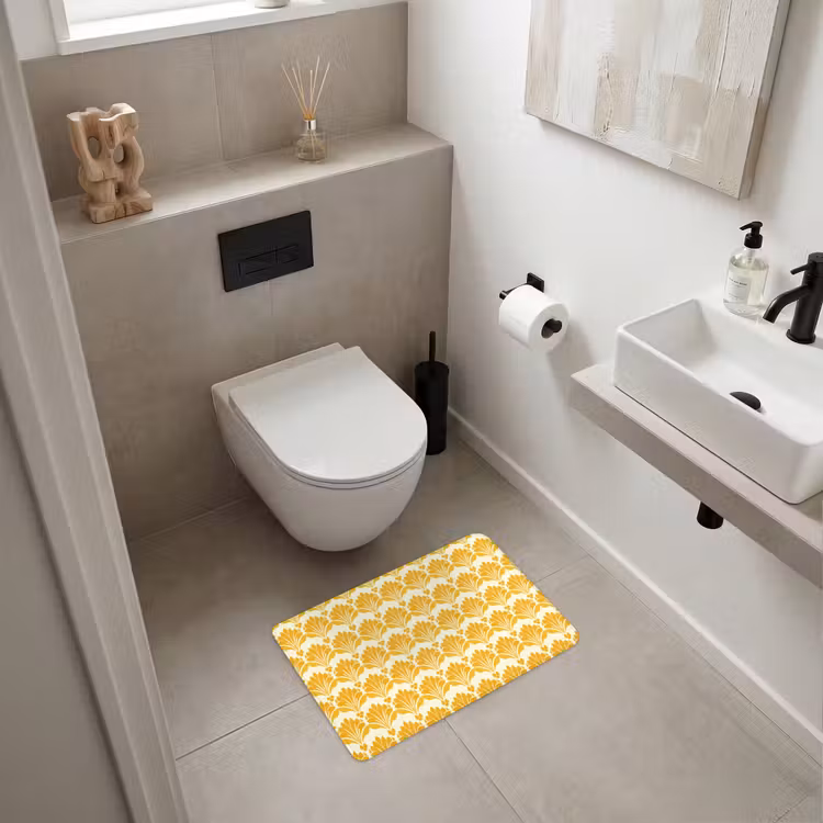 WC Mat - Patroon - Motief - Geel — 6
