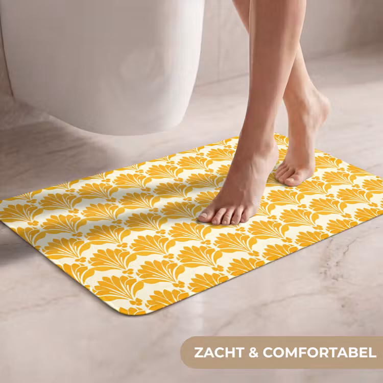 WC Mat - Patroon - Motief - Geel — 7