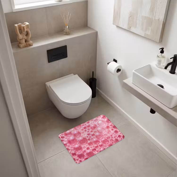 WC Mat - Roze - Schuim - Bubbels — 6