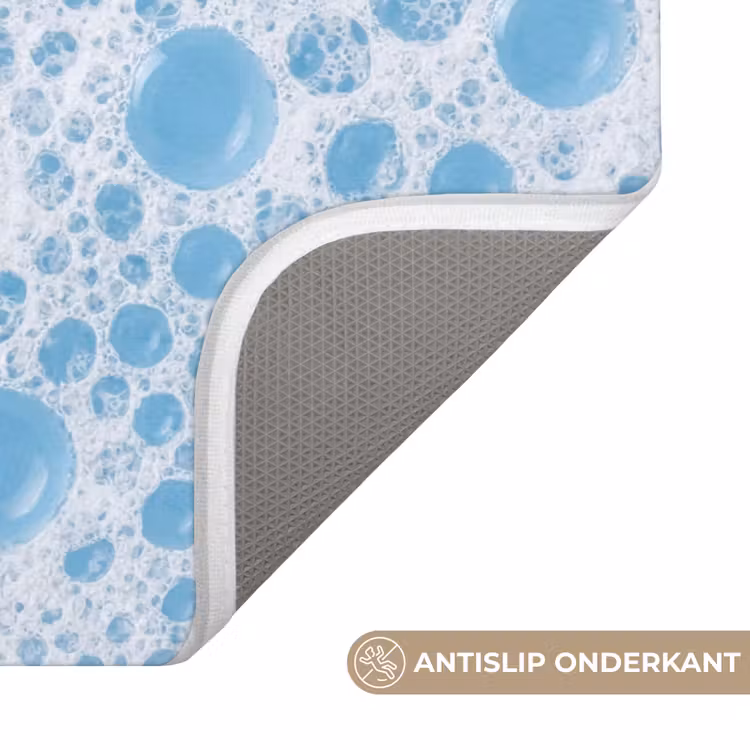 WC Mat - Schuim - Bubbels - Blauw — 3