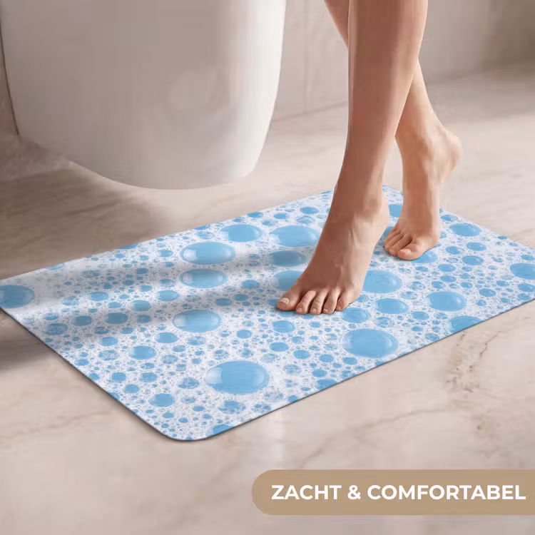WC Mat - Schuim - Bubbels - Blauw — 7