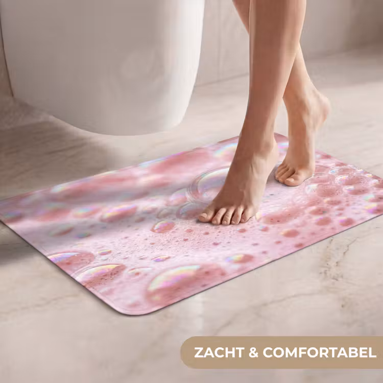 WC Mat - Schuim - Structuur - Roze — 7