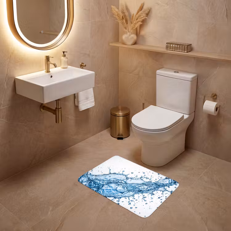 WC Mat - Spash - Water - Blauw — 4