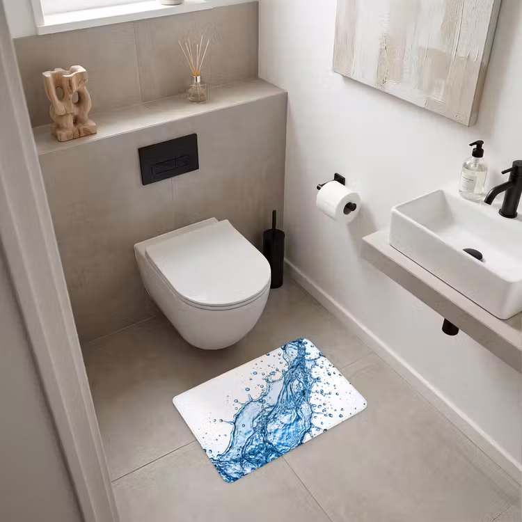 WC Mat - Spash - Water - Blauw — 6