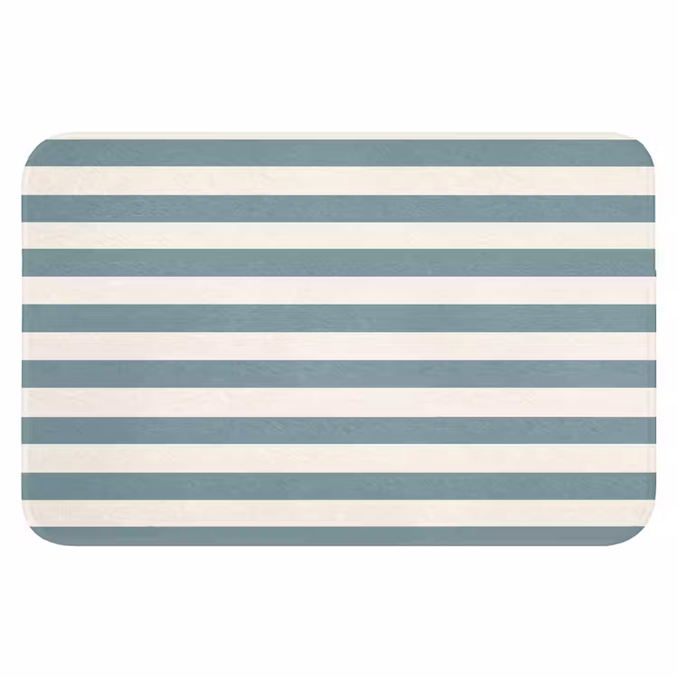 WC Mat - Strepen - Modern - Blauw — 1