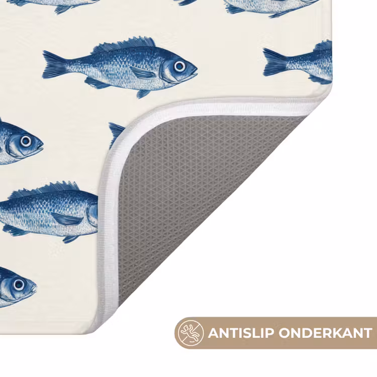 WC Mat - Vis - Patroon - Blauw — 3