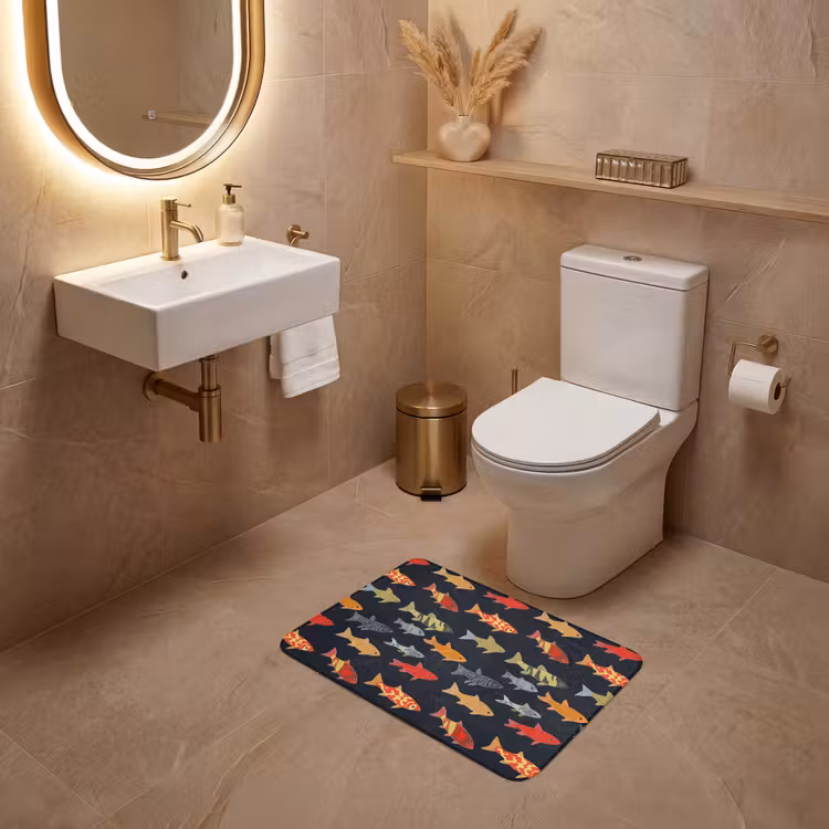WC Mat - Vissen - Patroon - Kleurrijk — 4