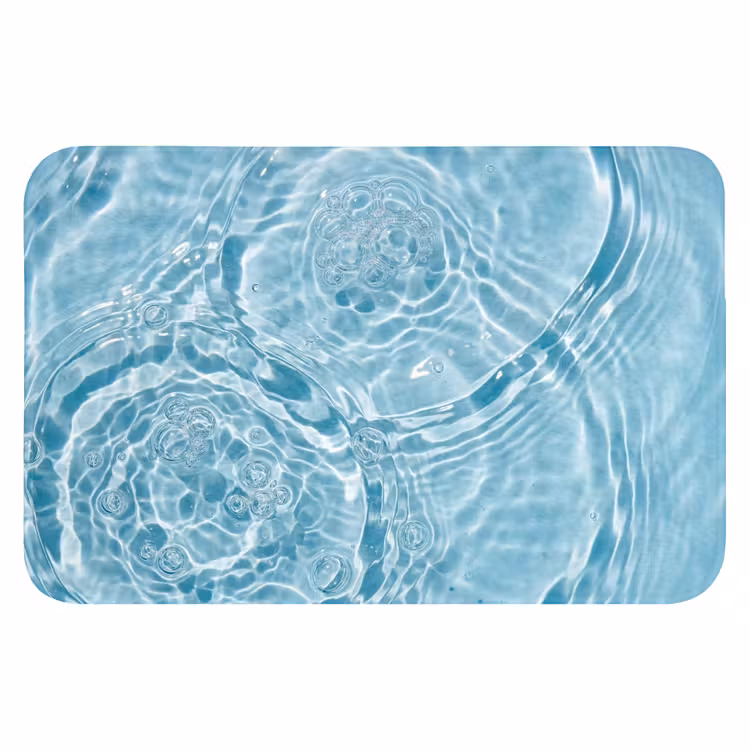 WC Mat - Water - Blauw - bubbels — 1
