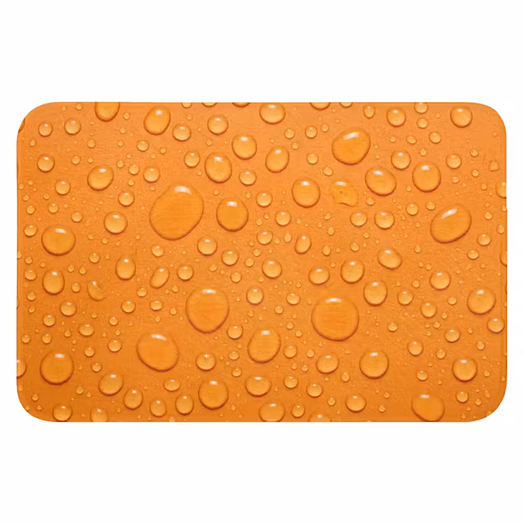 WC Mat - Water - Druppels - Oranje — 1