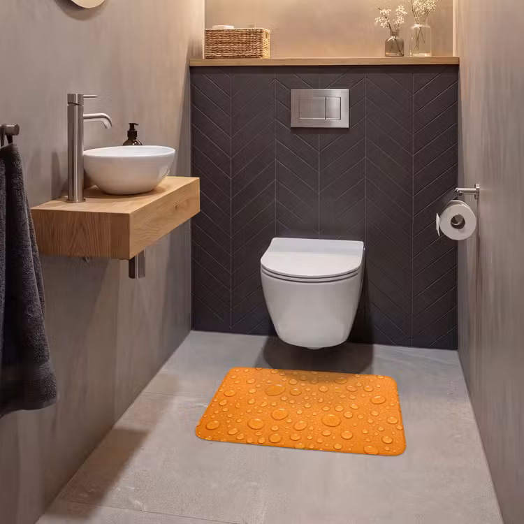 WC Mat - Water - Druppels - Oranje — 2