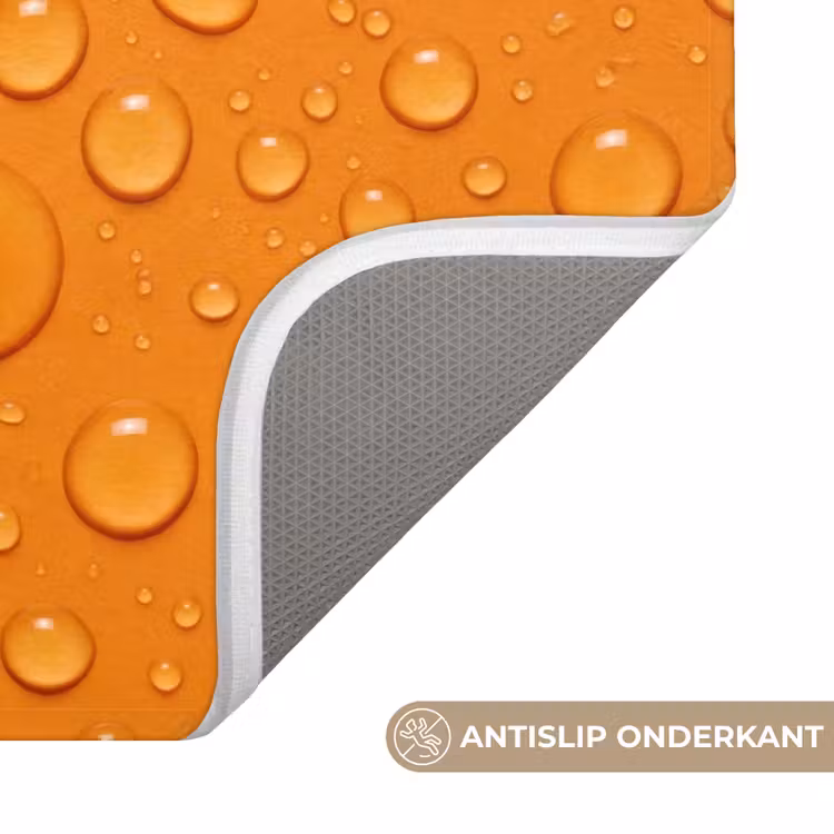 WC Mat - Water - Druppels - Oranje — 3