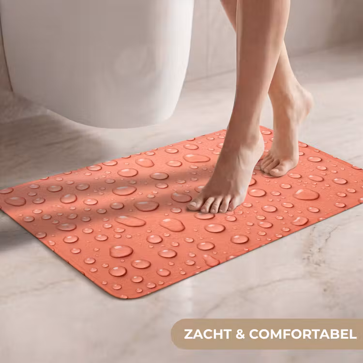 WC Mat - Water - Druppels - Roze — 7
