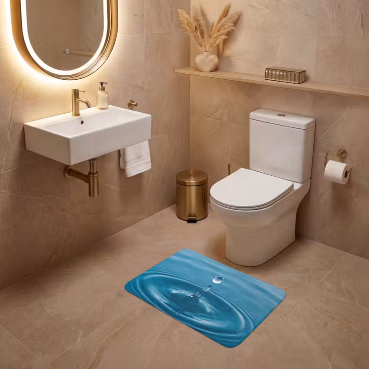 WC Mat - Waterdruppel - Water - Oppervlakte — 4