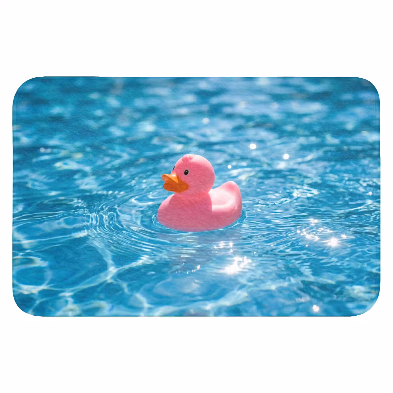 WC Mat - Badeend - Dobberend - Roze — 1