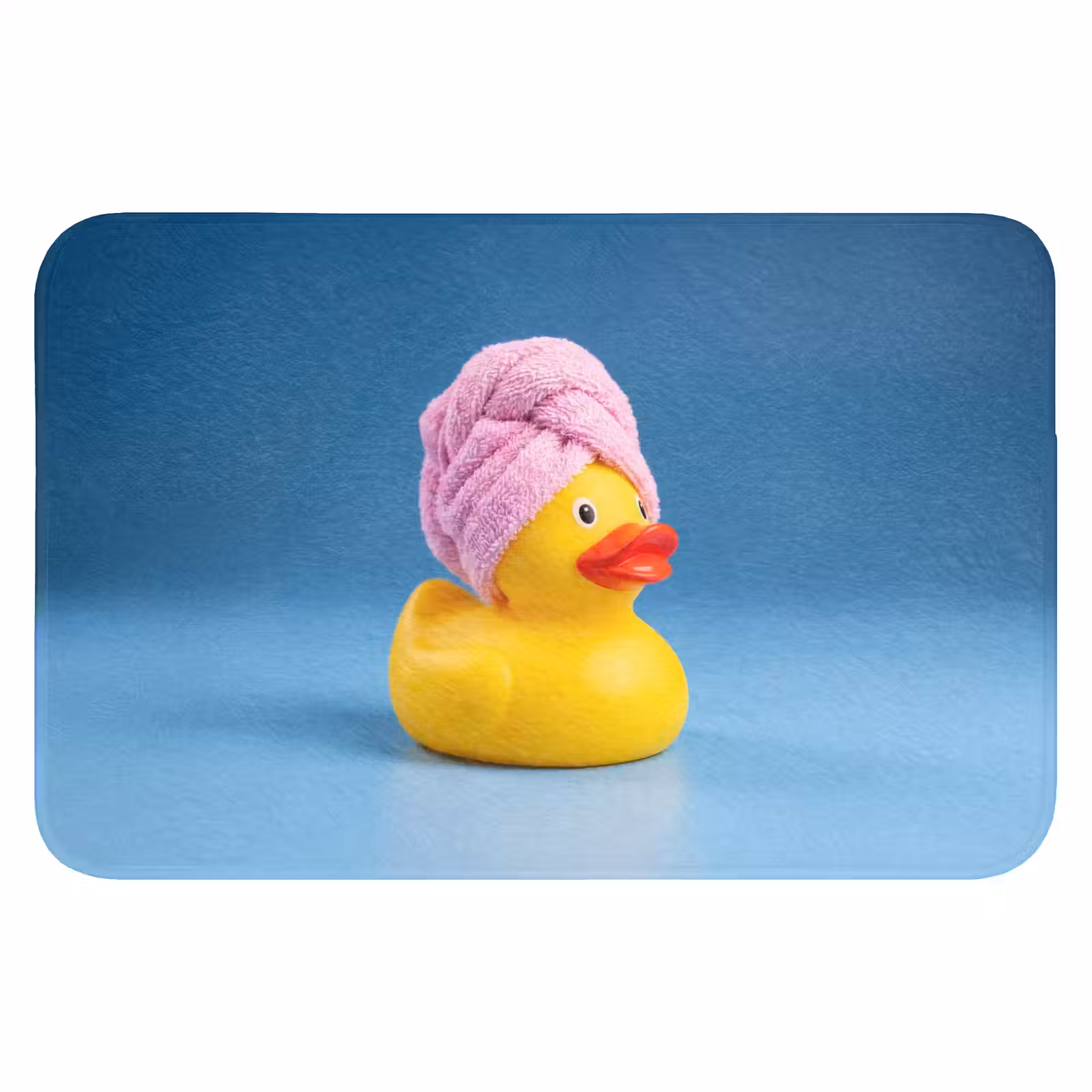 WC Mat - Badeend - Handdoek - Blauw — 1