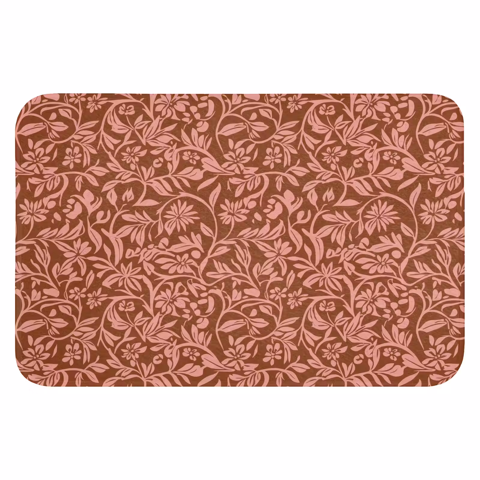 WC Mat - Bloemen - Print - Roze — 1
