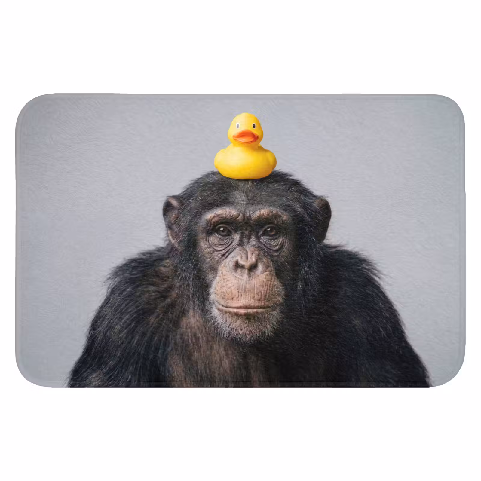 WC Mat - Chimpansee - Badeend - Grijs — 1