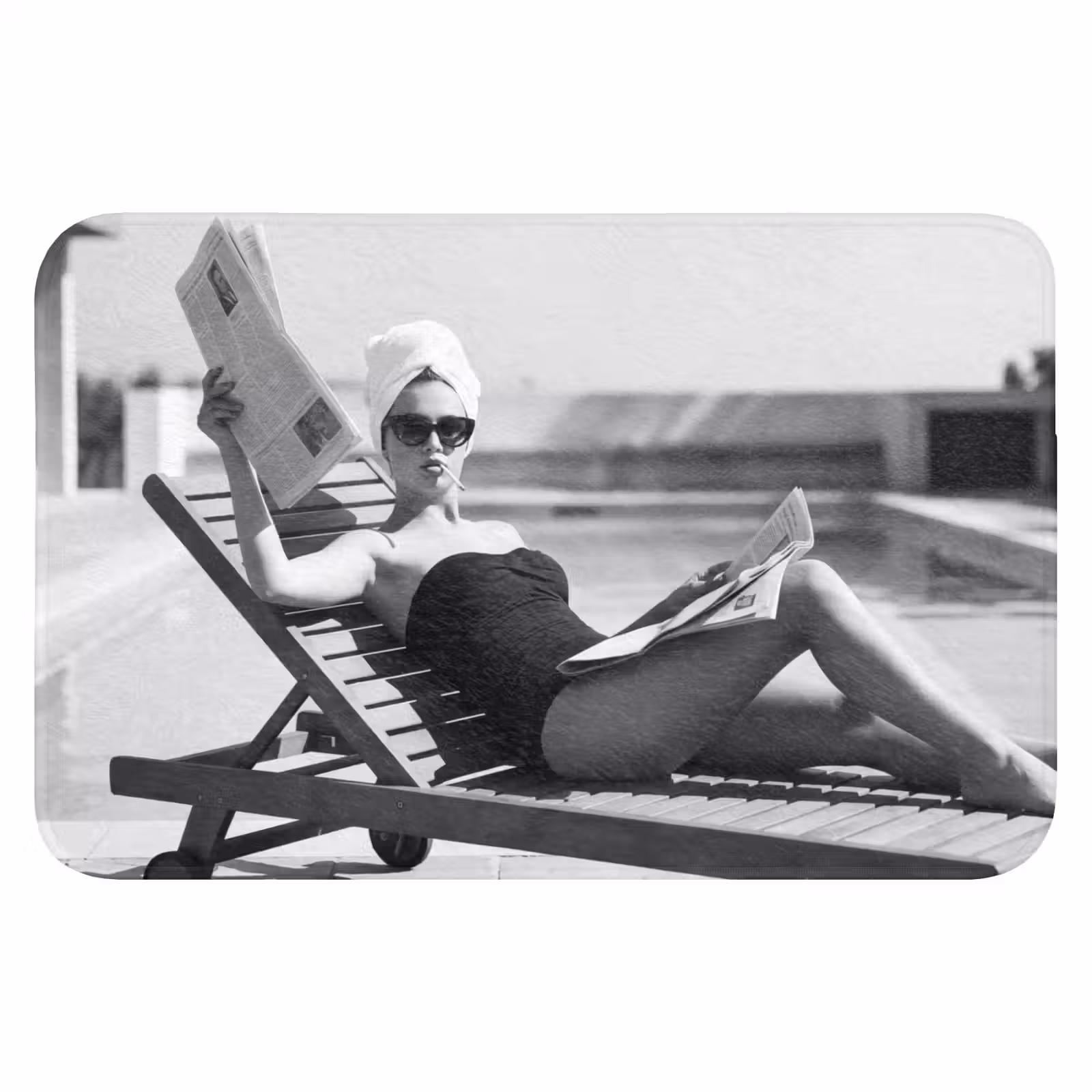 WC Mat - Glamour - Modern - Zwart - Wit — 1