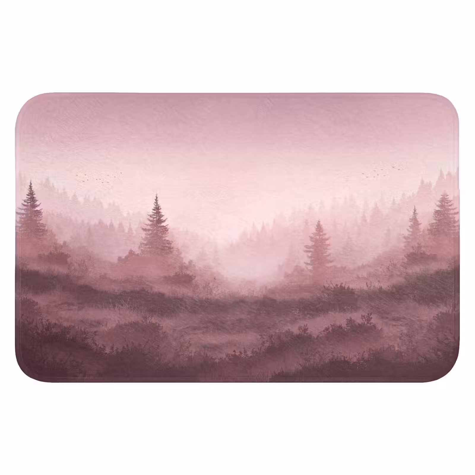 WC Mat - Landschap - Mistig - Roze — 1