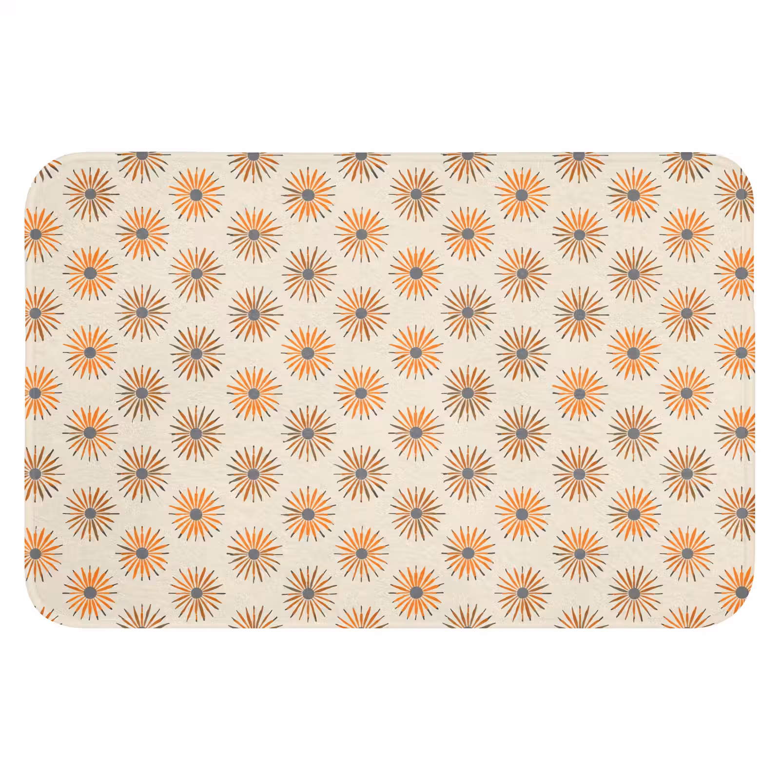 WC Mat - Madelief - Patroon - Oranje — 1