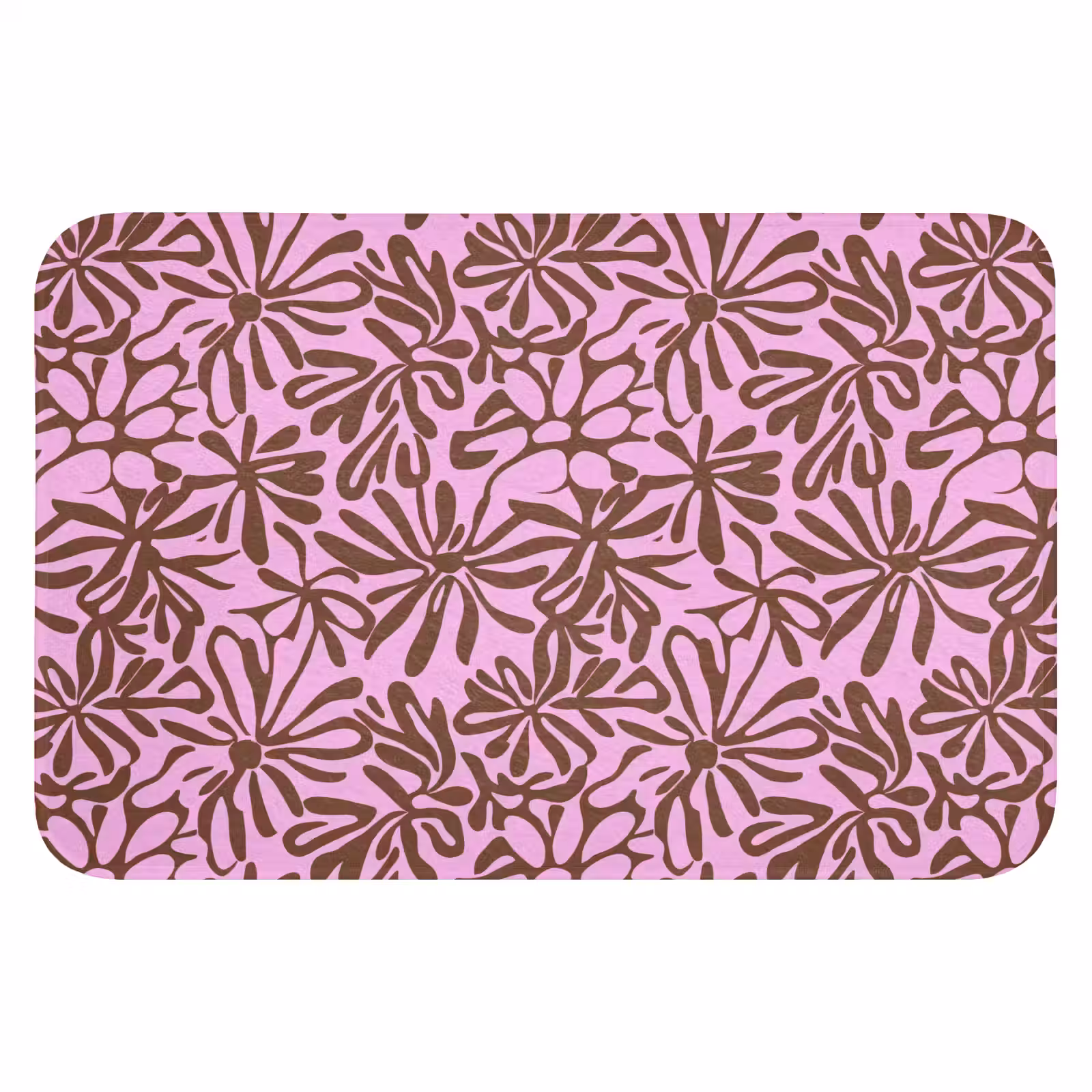 WC Mat - Organisch - Patroon - Roze — 1