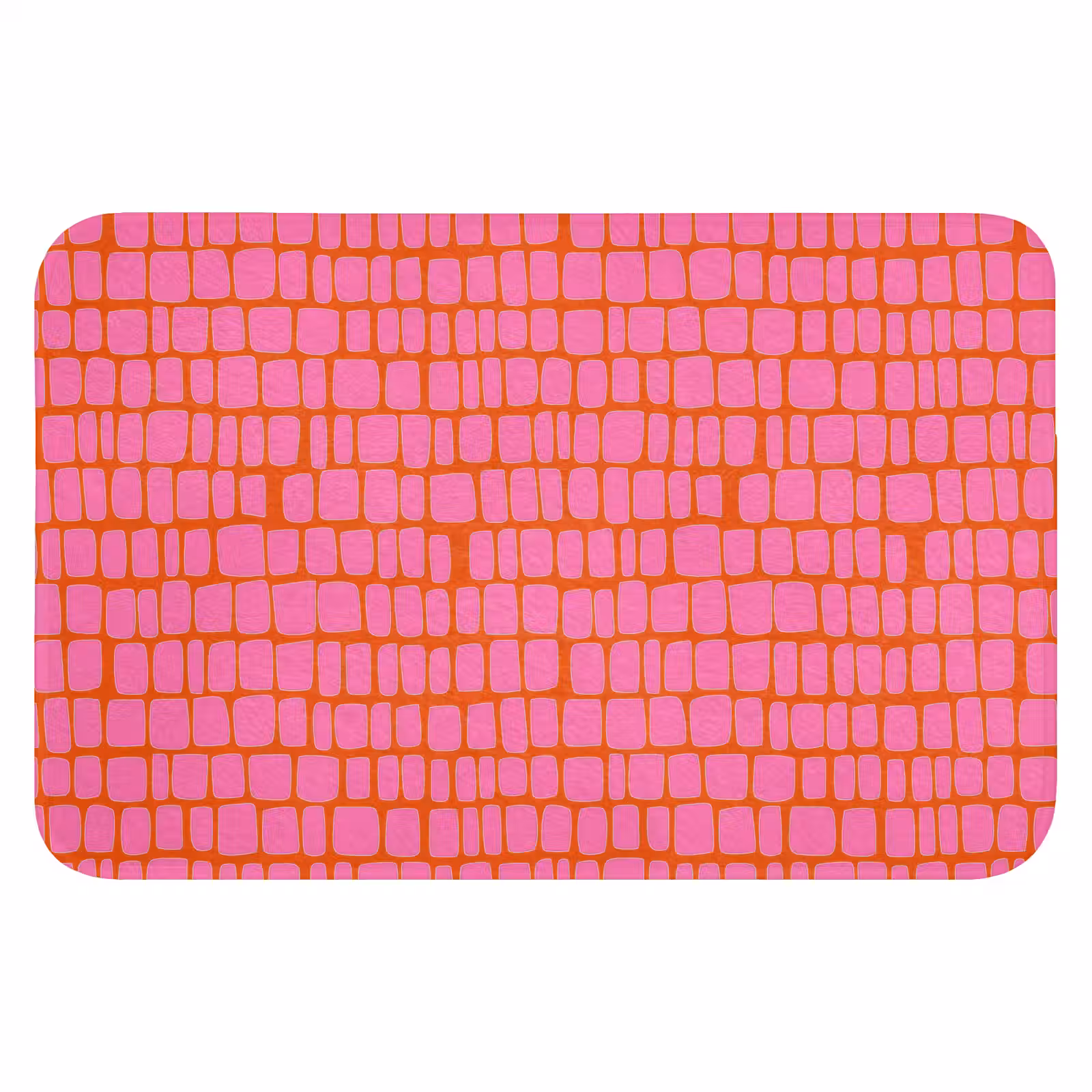 WC Mat - Organisch - Raster - Roze — 1