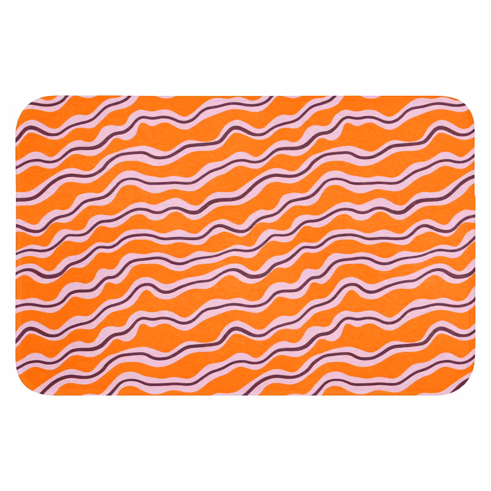 WC Mat - Retro - Golvend - Oranje — 1