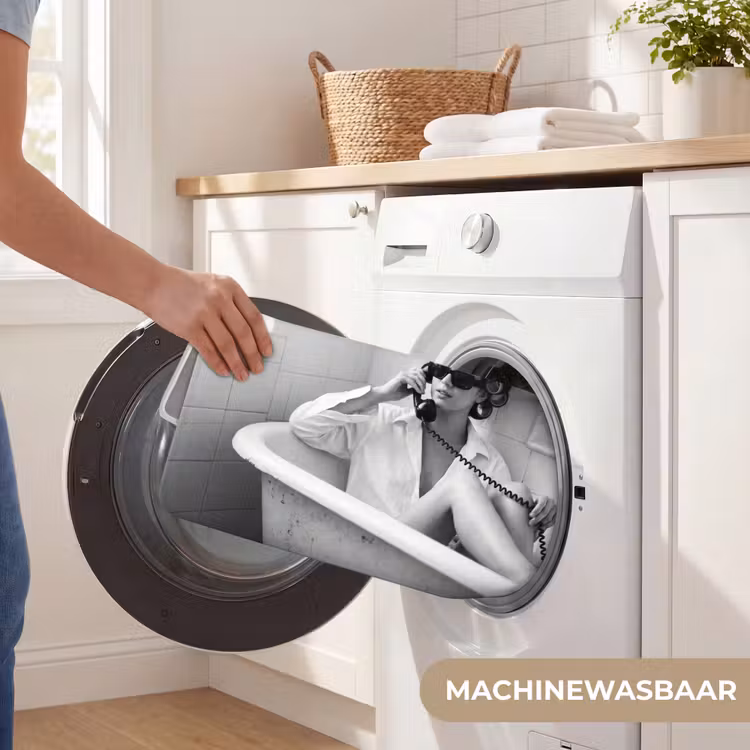 WC Mat - Bad - Vrouw - Zwart - Wit — 5