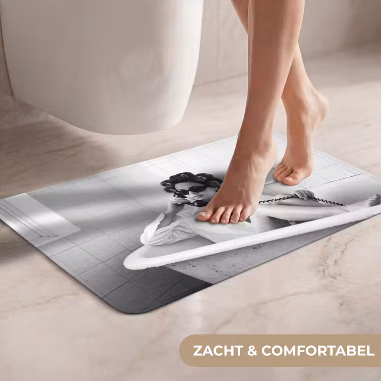 WC Mat - Bad - Vrouw - Zwart - Wit — 7