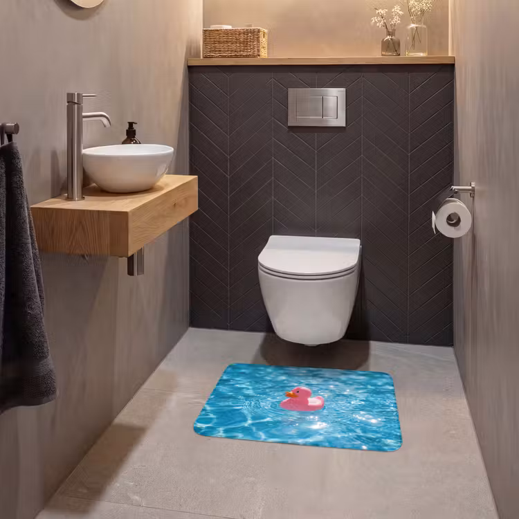 WC Mat - Badeend - Dobberend - Roze — 2