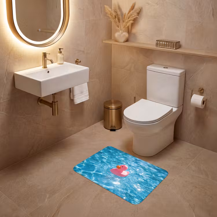 WC Mat - Badeend - Dobberend - Roze — 4