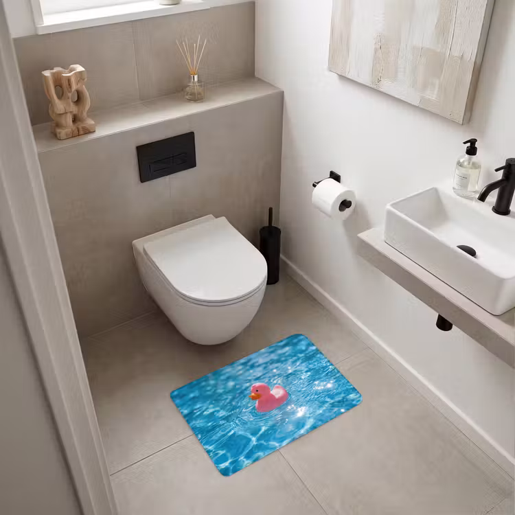 WC Mat - Badeend - Dobberend - Roze — 6