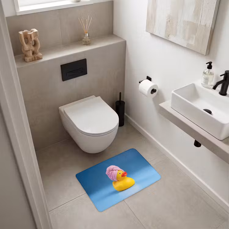 WC Mat - Badeend - Handdoek - Blauw — 6