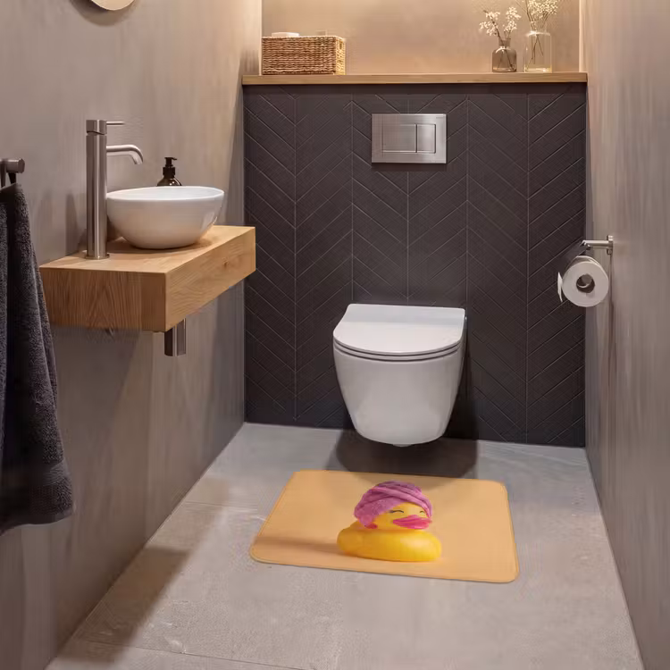 WC Mat - Badeend - Handdoek - Kleurrijk — 2
