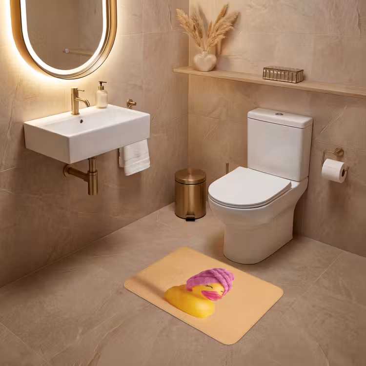 WC Mat - Badeend - Handdoek - Kleurrijk — 4