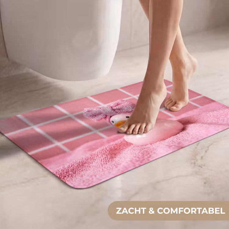 WC Mat - Badeend -Strik - Roze — 7