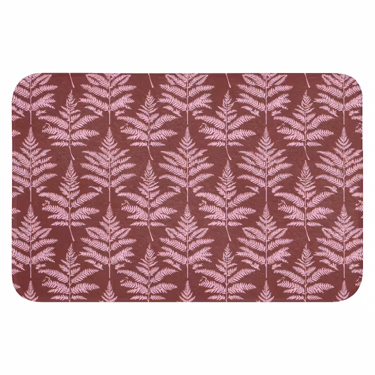 WC Mat - Blad - Patroon - Paars — 1
