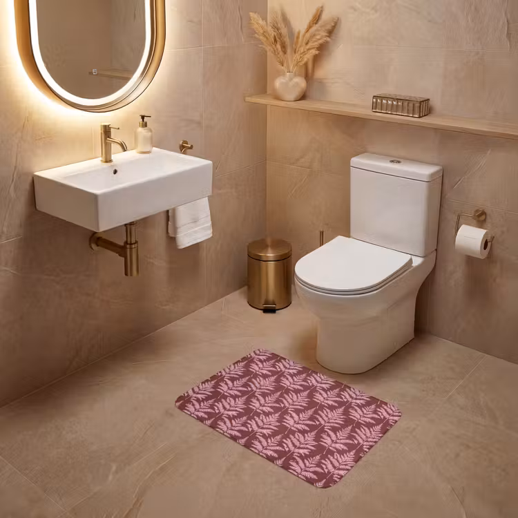 WC Mat - Blad - Patroon - Paars — 4