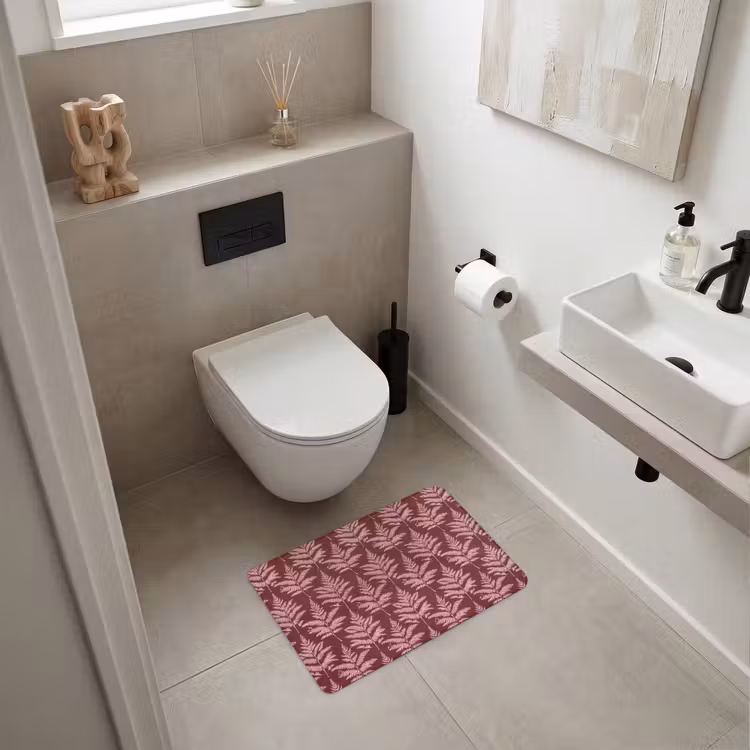 WC Mat - Blad - Patroon - Paars — 6