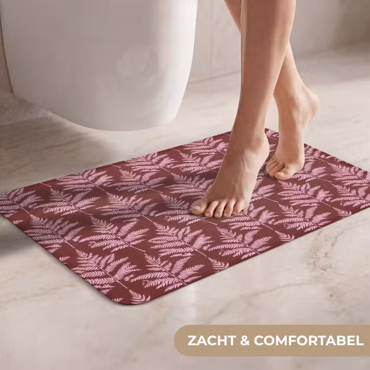 WC Mat - Blad - Patroon - Paars — 7