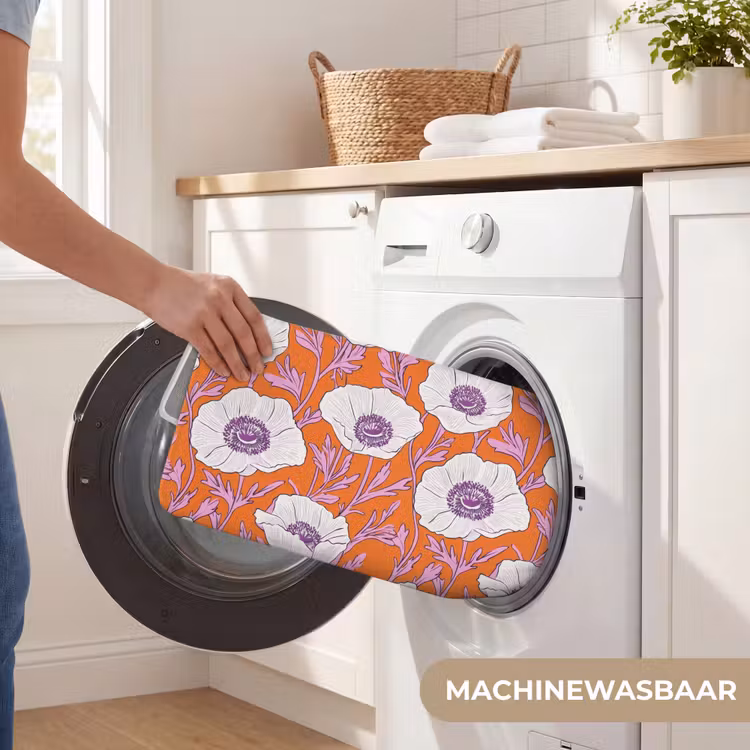 WC Mat - Bloemen - Grafisch - Oranje — 5