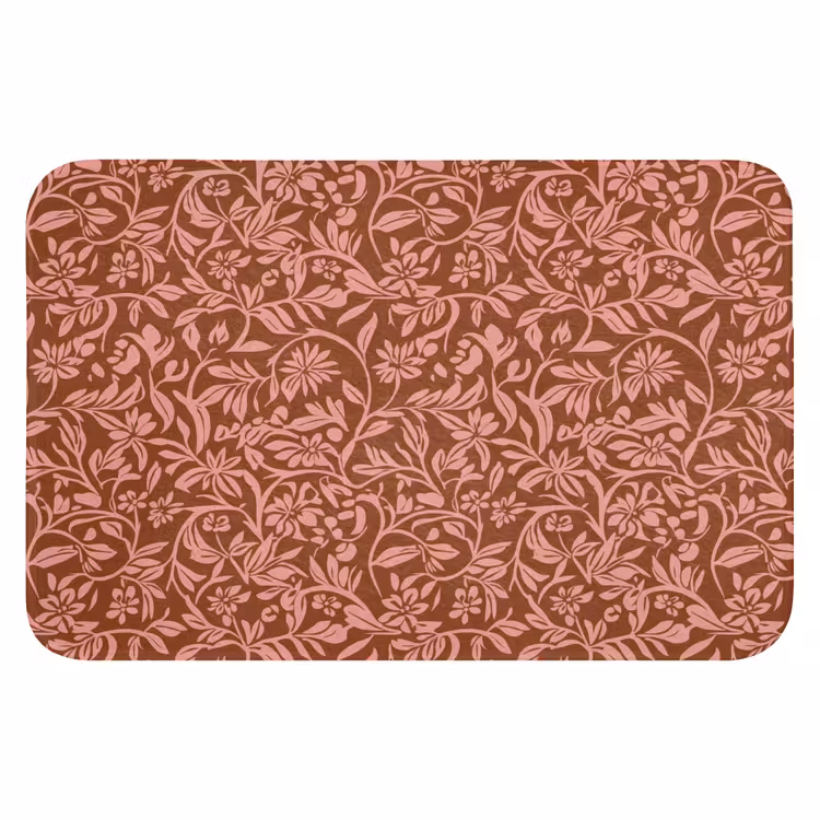WC Mat - Bloemen - Print - Roze — 1
