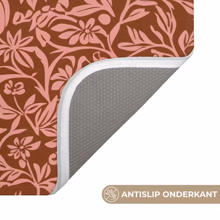WC Mat - Bloemen - Print - Roze — 3