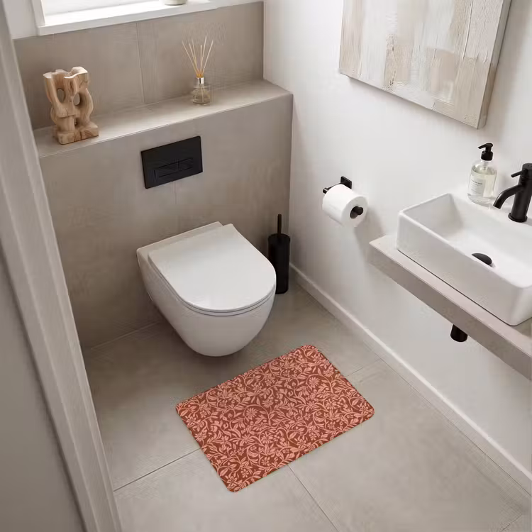 WC Mat - Bloemen - Print - Roze — 6