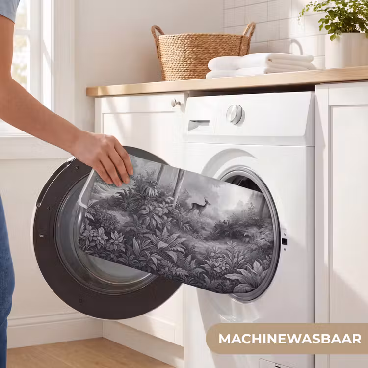 WC Mat - Bos - Hert - Zwart - Wit — 5