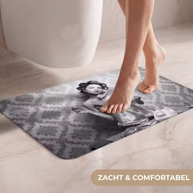 WC Mat - Chic - Vrouw - Zwart - Wit — 7