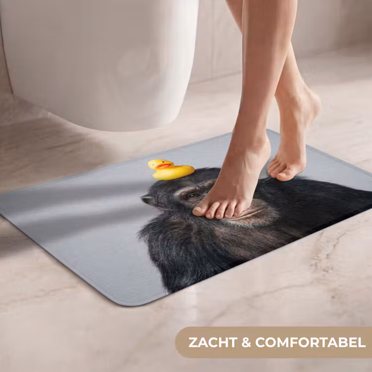 WC Mat - Chimpansee - Badeend - Grijs — 7