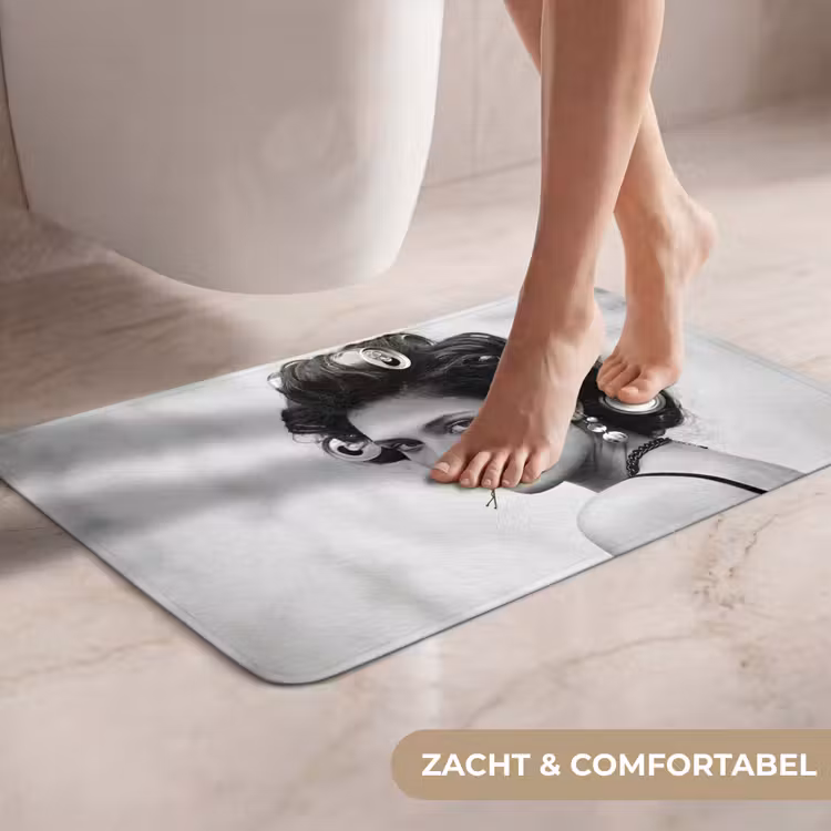 WC Mat - Edgy - Vrouw - Zwart - Wit — 7