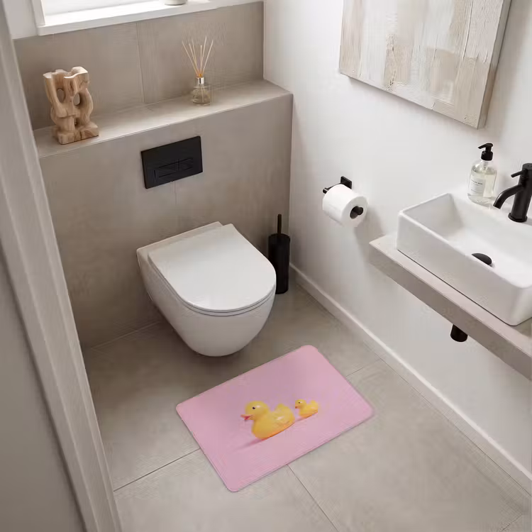 WC Mat - Eendjes - Vrolijk - Roze — 6