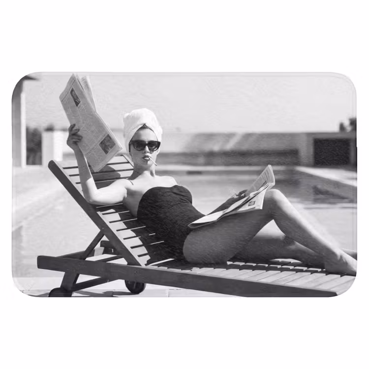 WC Mat - Glamour - Modern - Zwart - Wit — 1